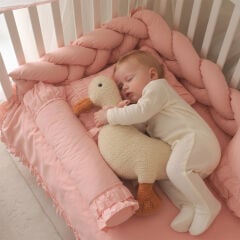Luna Pembe %100 Pamuk Müslin Montessori Uyku Seti