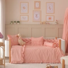 Luna Pembe %100 Pamuk Müslin Montessori Uyku Seti